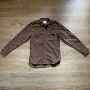 Iron And Resin Freedom Riders Jacket Mens Size M Brown Canvas Button Long Sleeve
